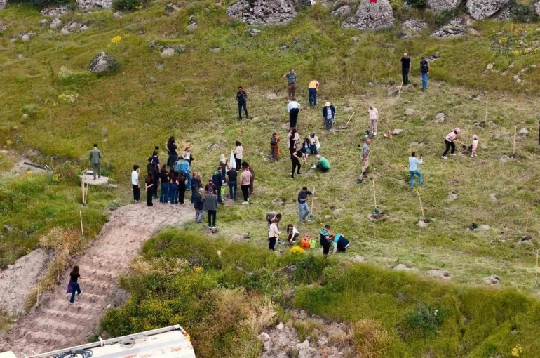 Büyükşehir, 300 fidanı toprakla buluşturdu