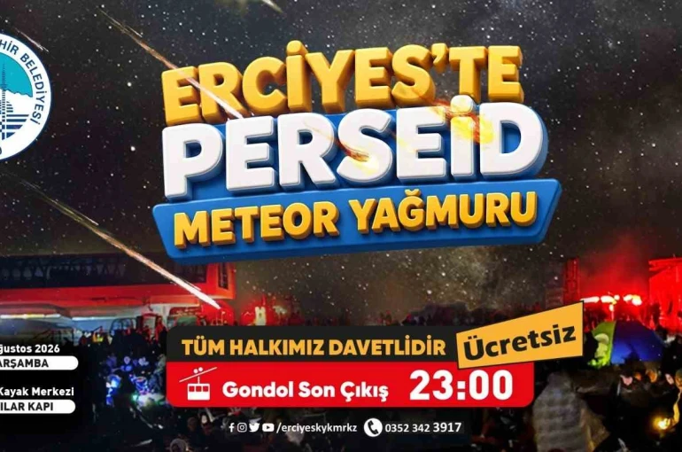 Büyükşehir, gökyüzü tutkunlarını meteor yağmuru şöleni için Erciyes’te buluşturacak