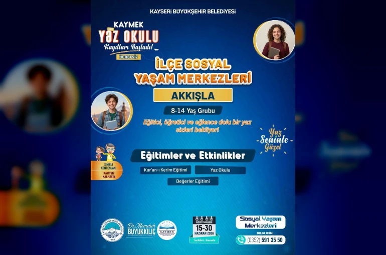 Büyükşehir KAYMEK’in ilçe sosyal yaşam merkezleri yaz okulu kayıtları başladı