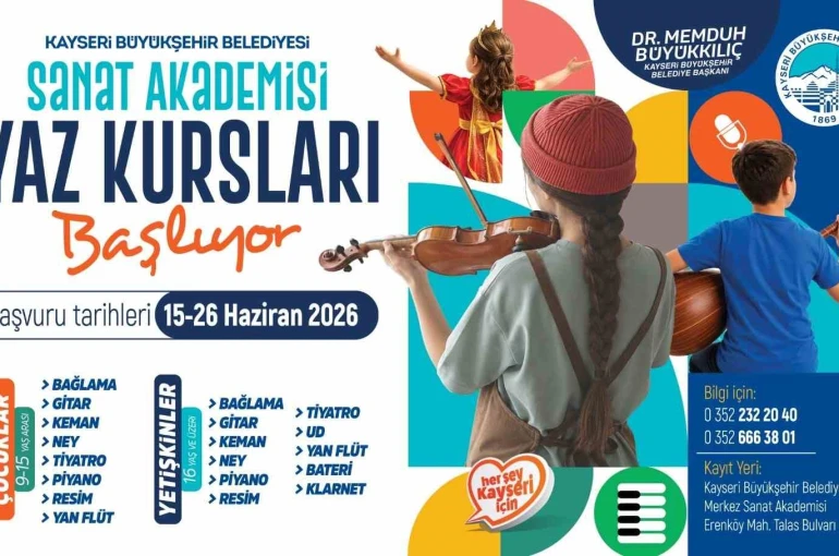 Büyükşehir Konservatuarı’nda Yaz Kursları için kayıtlar başlıyor