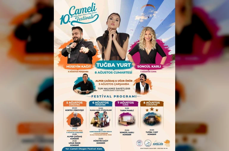 Çameli 10. Kültür, Turizm, Tarım ve Doğa Sporları Festivaline sayılı günler kaldı
