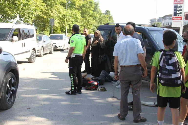 Çarşamba’da otomobille motosiklet çarpıştı: 1 yaralı