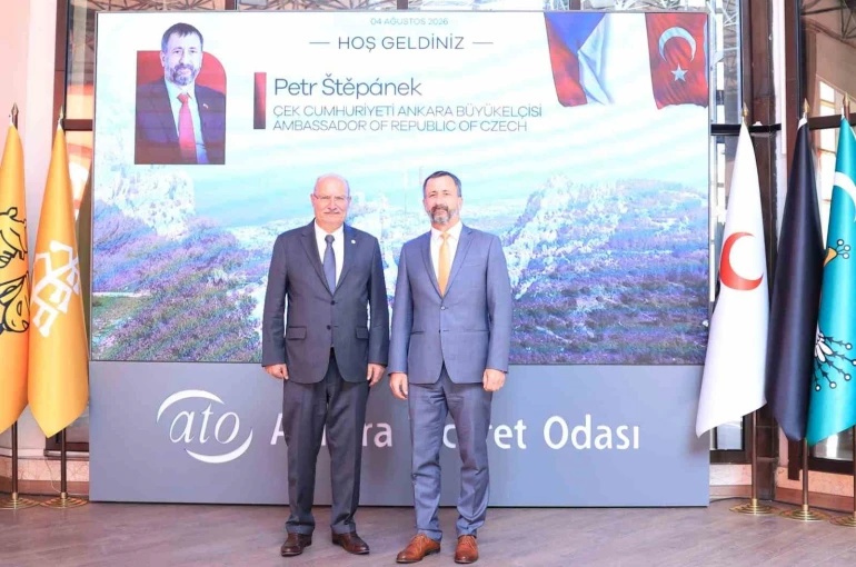 Çekya Büyükelçisi Stepanek, ATO Başkanı Baran’ı ziyaret etti