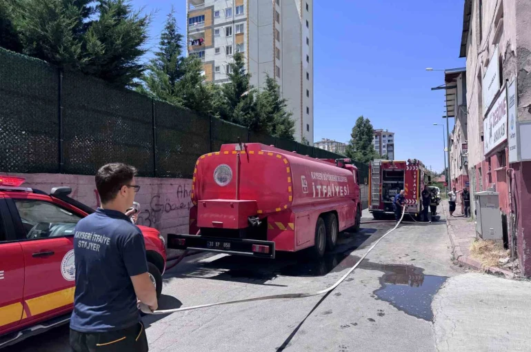Çelik eşya atölyesinde korkutan yangın