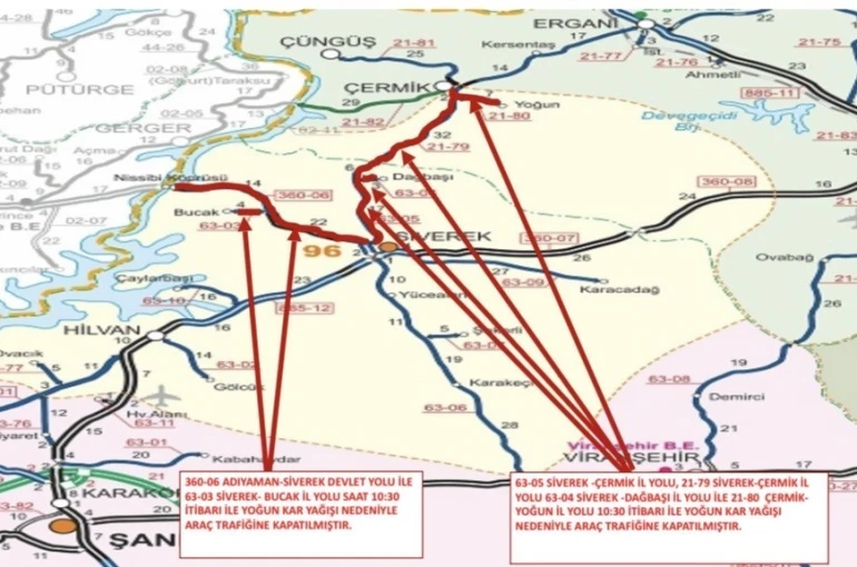 Çermik - Siverek yolu ulaşıma kapandı .