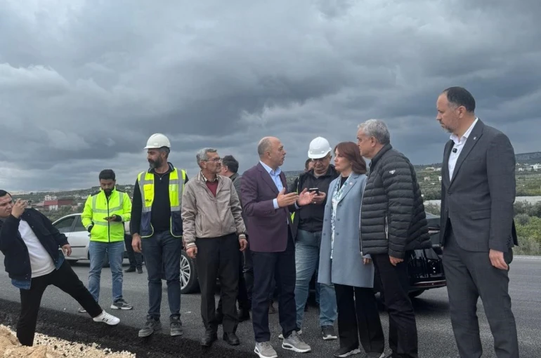 Çeşmeli- Kızkalesi Otoyolunda çalışmalar yerinde incelendi