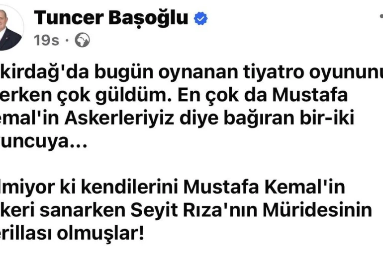 CHP’den istifa eden Hayrabolu Belediye Başkanı Başoğlu’ndan dikkat çeken paylaşım