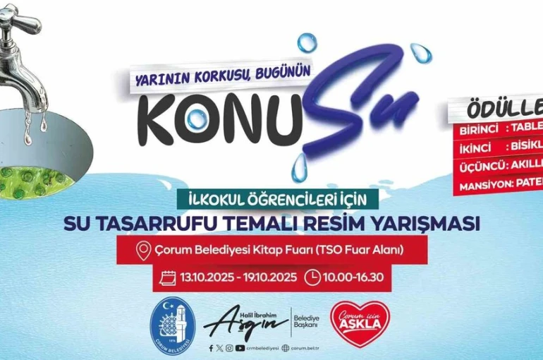 Çocuklar "su tasarrufu" konulu resimlerle yarışacak