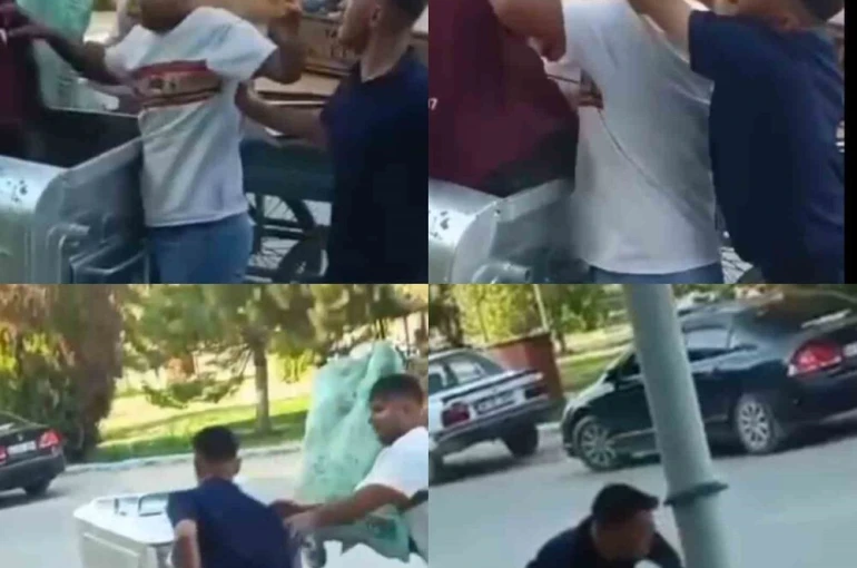 Çöpten atık toplayan şahıs darbedildi: O anlar kamerada