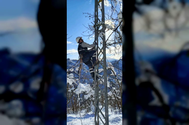 Çoruh EDAŞ, Giresun’da kesintisiz enerji için yoğun kar yağışında sahada