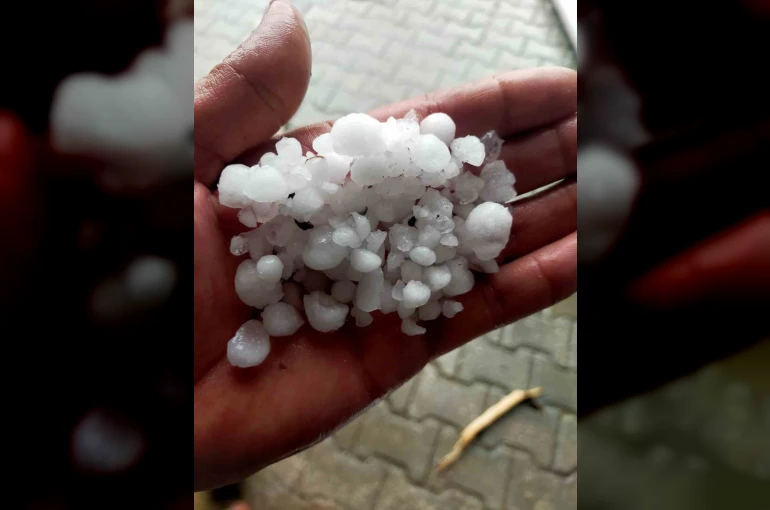 Çorum’da dolu yağışı etkili oldu 