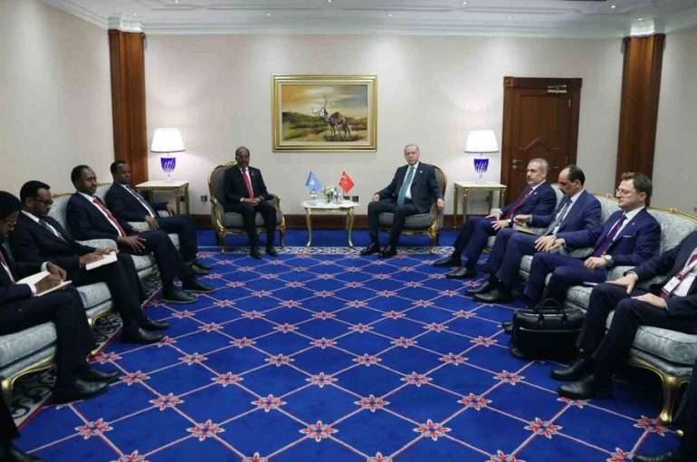 Cumhurbaşkanı Erdoğan, Somali Cumhurbaşkanı Şeyh Mahmud ile görüştü