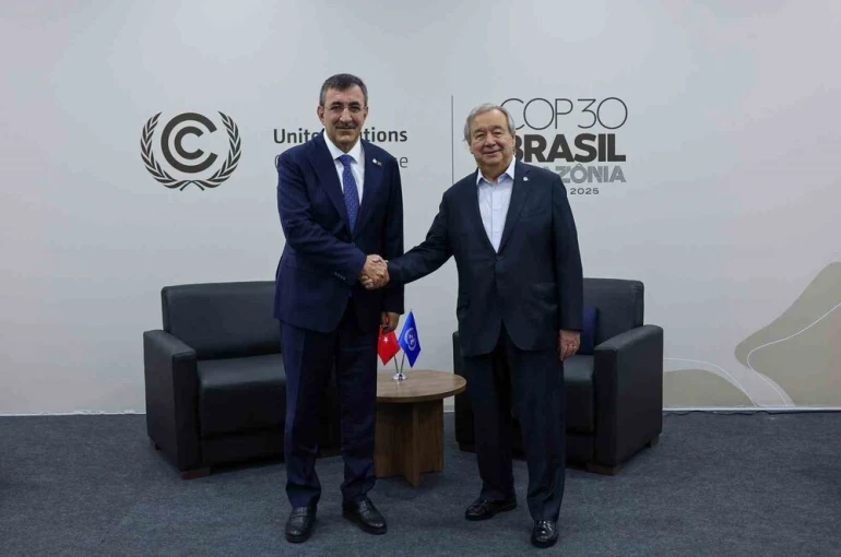 Cumhurbaşkanı Yardımcısı Yılmaz, Guterres ile görüştü