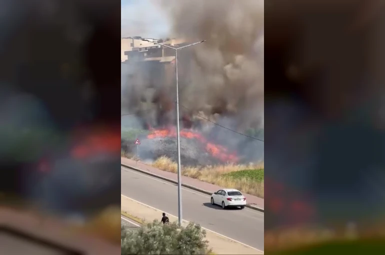 Darıca’da arazide korkutan yangın