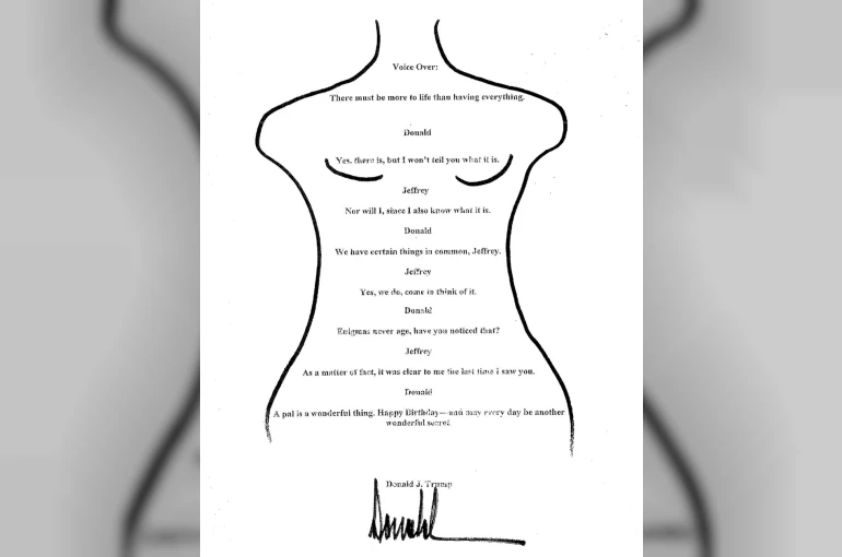 Demokratlar, Donald Trump’ın Jeffrey Epstein’e gönderdiği iddia edilen müstehcen içerikli doğum günü mektubunu kamuoyu ile paylaştı