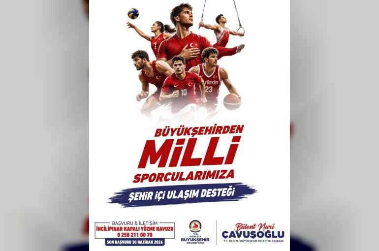 Denizli Büyükşehirden milli sporculara ücretsiz ulaşım desteği 
