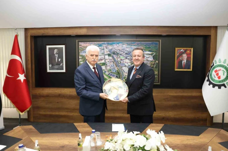 Denizli Ticaret Borsası Yönetiminden Denizli OSB Yönetimine tebrik ziyareti