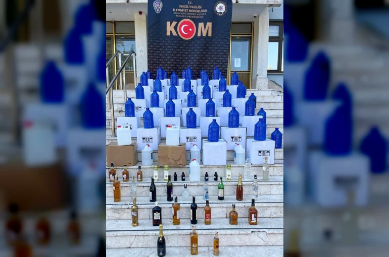 Denizli’de 642 litre kaçak alkol yakalandı