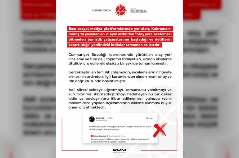 Dezenformasyonla Mücadele Merkezi’nden lisedeki saldırıda ‘delillerin karartıldığı’ iddiasına yalanlama