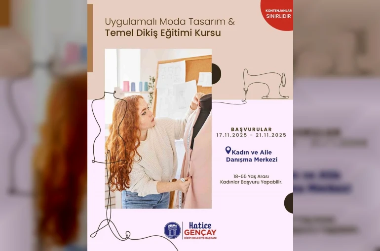 Didim Belediyesi’nden kadınlara özel moda tasarım ve dikiş eğitimi