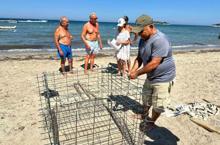 Didim’de ikinci caretta yuvası koruma altına alındı