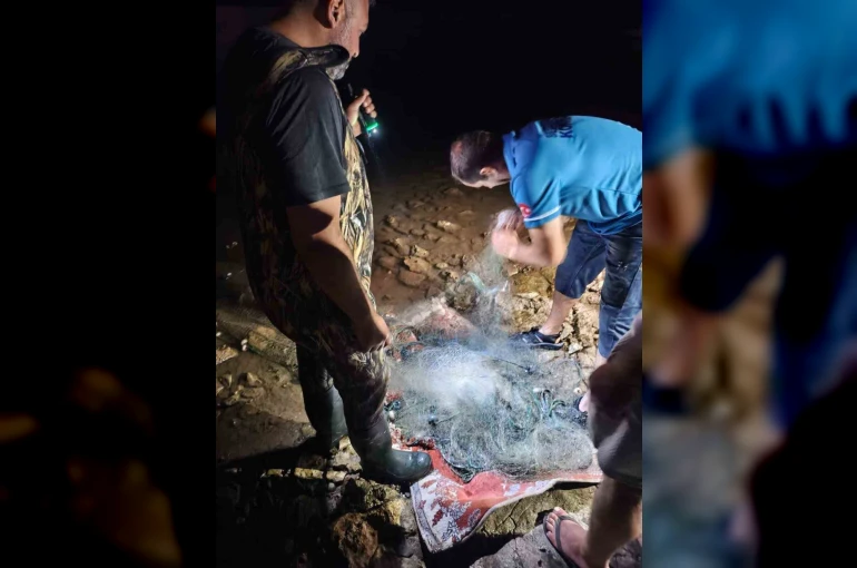 Didim’de sahipsiz balık ağlarına el konuldu