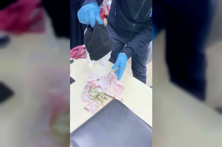 Dilencilik parasını çocuk bezine sakladılar