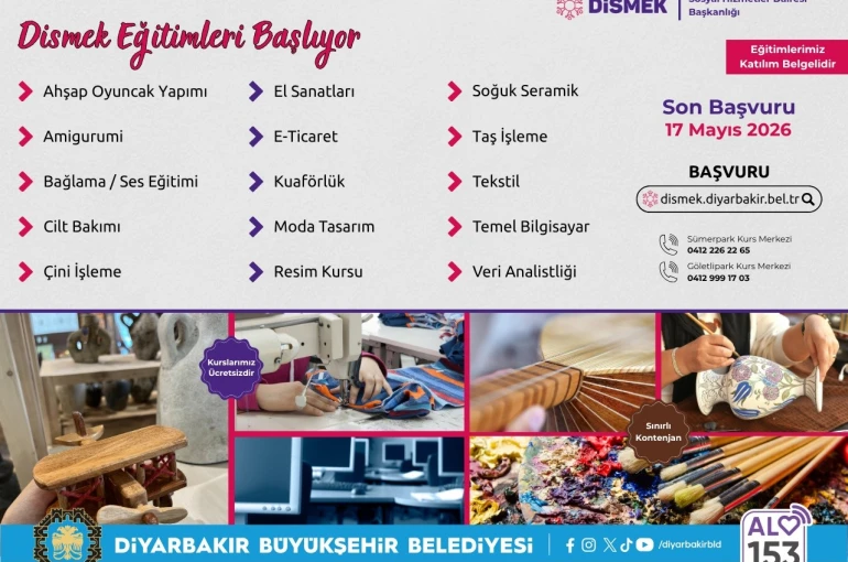 DİSMEK’ten 15 yeni kurs