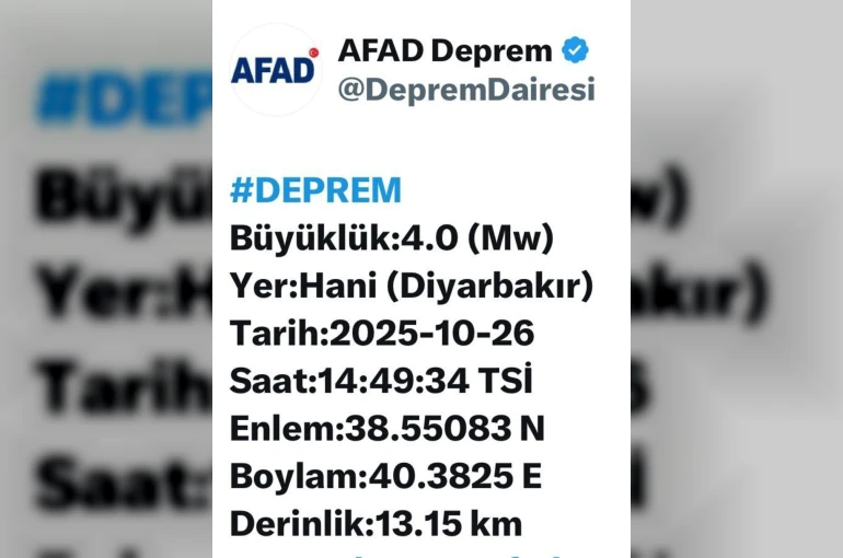 Diyarbakır’da korkutan deprem