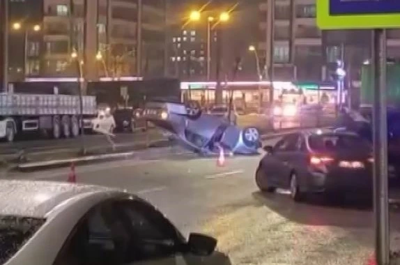Diyarbakır’da otomobil takla attı: 1 yaralı