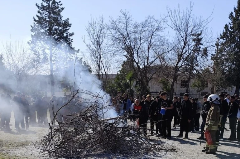 Dörtyol’da öğrencilere yangın eğitimi verildi