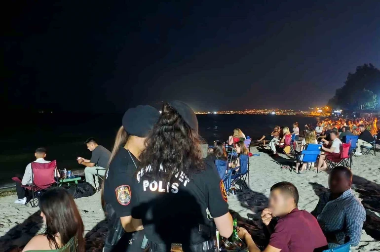 Drone havalandı, Tekirdağ polisi sahili abluka altına aldı
