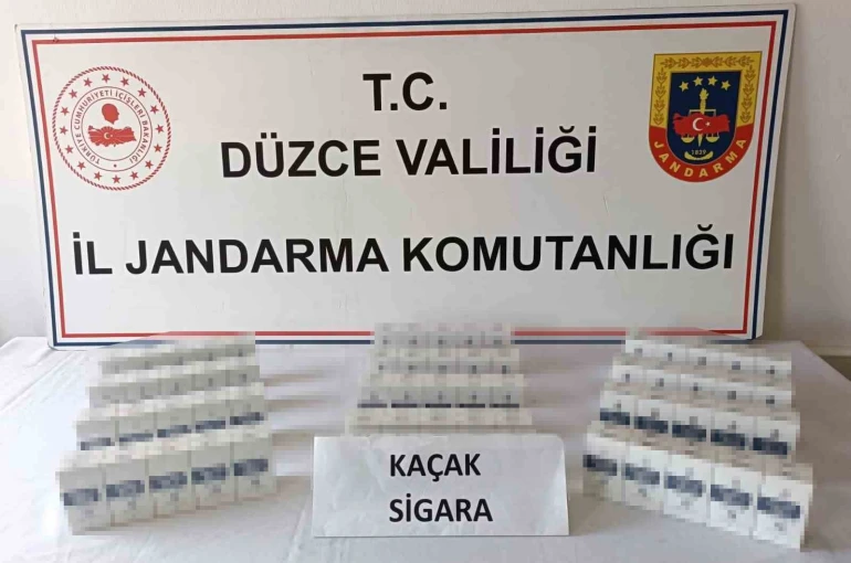 Düzce’de 177 bin 400 makaron ele geçirildi 