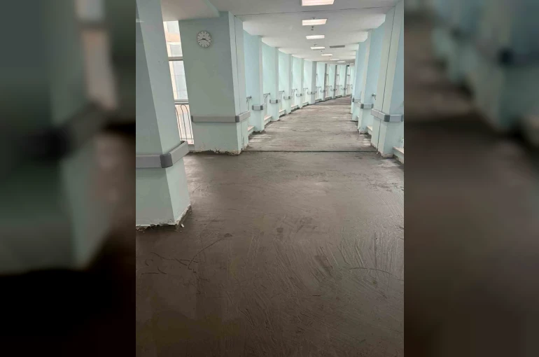 Düzce’de hijyenik ortam için zeminler yenileniyor