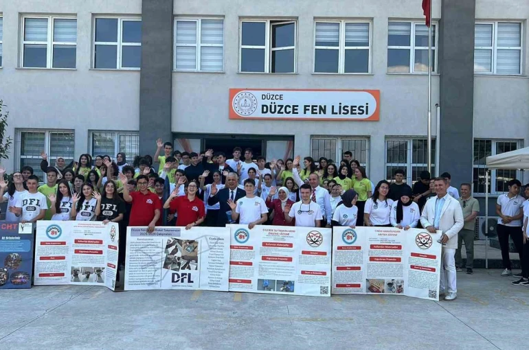 Düzce’de öğrencilerin bilim ve sanat projeleri görücüye çıktı