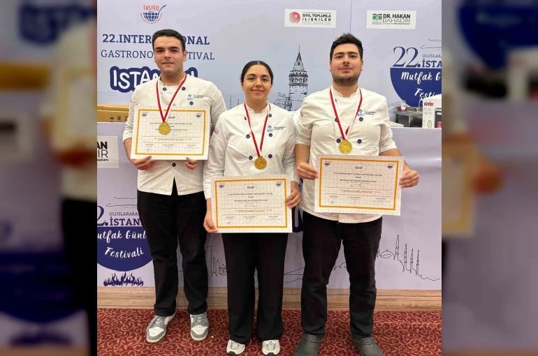 (Düzeltme) ‘BAU Gastronomi’ öğrencilerine 2 altın madalya