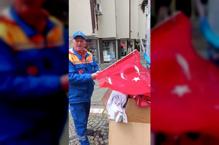 Edirne’de 1 Mayıs sonrası Türk bayraklarının çöpe atılmasına tepki