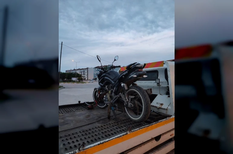 Edirne’de abartı egzozlu motosiklete 27 bin 629 TL ceza 