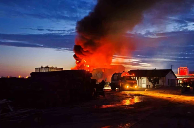 Edirne’de kereste fabrikasında yangın