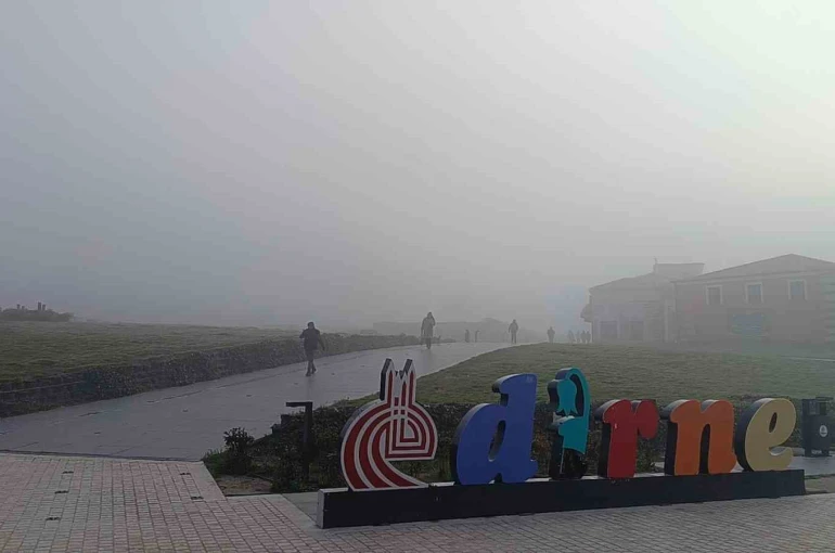 Edirne’de sis etkili oldu, Selimiye gözden kayboldu