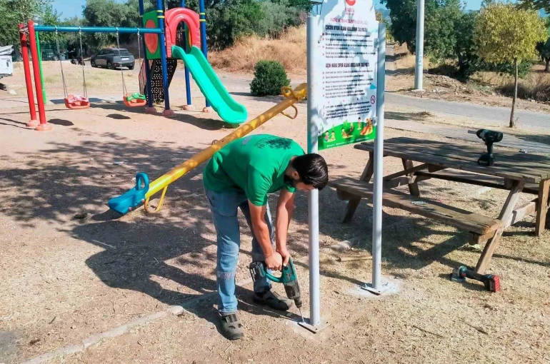Efeler Belediyesi’nden çocuk parklarında güvenlik mesaisi