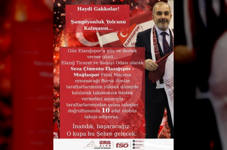 Elazığ TSO Başkanı Alan’dan taraftarlara 10 otobüs