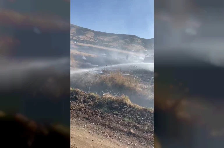 Elazığ’da arazi yangını