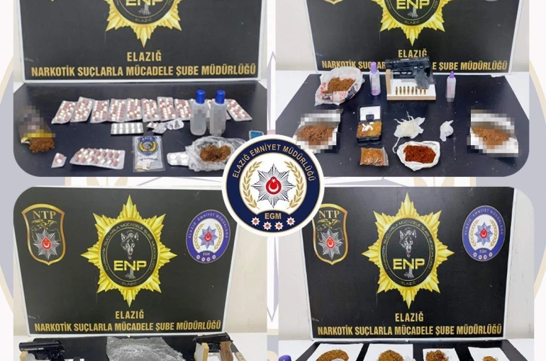 Elazığ’da uyuşturucu operasyonu: 17 şüpheli tutuklandı