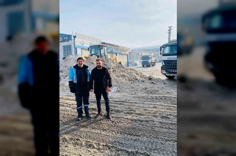 Emre Akdoğan sahada, esnaf rahatta: Sanayide kar engeli aşıldı