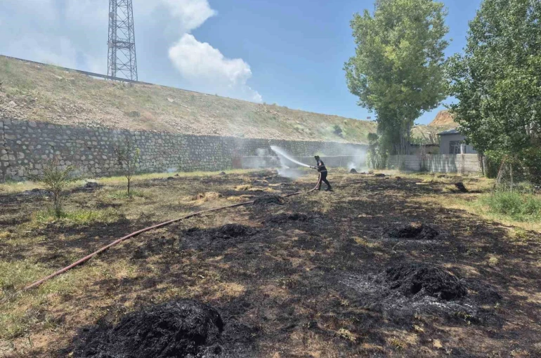 Erciş’te bahçe yangını korkuttu