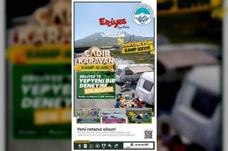 Erciyes Çadır Karavan Kamp Alanı misafirlerini bekliyor