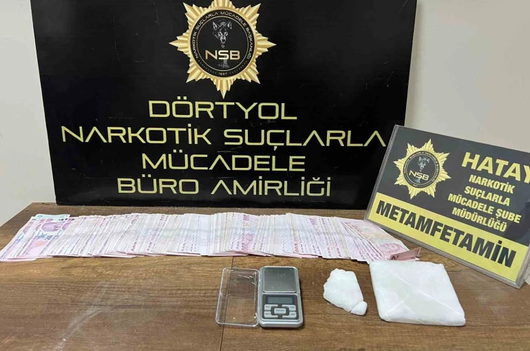 Erzin’de 250 gram metamfetamin ele geçirildi