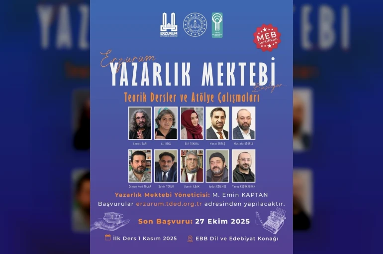 Erzurum Yazarlık Mektebine başvurular başlıyor