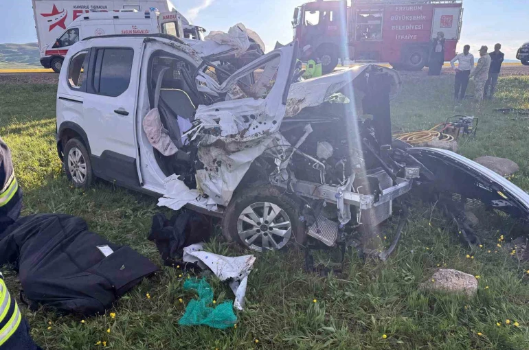 Erzurum’da trafik kazası: 3 ölü; 4 yaralı